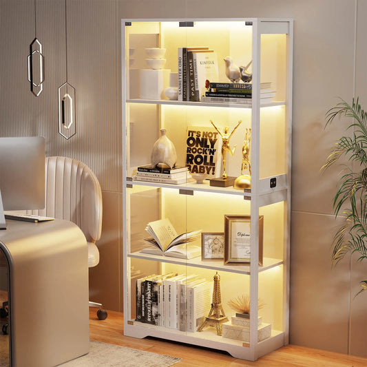 BROTTAR Curio Cabinet with Motion Sensor-White