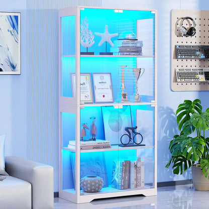 BROTTAR Curio Cabinet with Motion Sensor-White