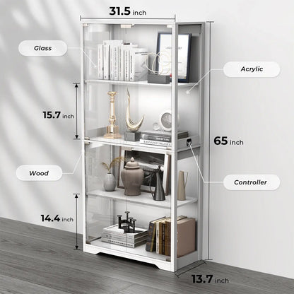 BROTTAR Curio Cabinet with Motion Sensor-White