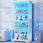 BROTTAR 6 Tier Curio Cabinet with Adjustable Glass Shelves  LED Lights - White